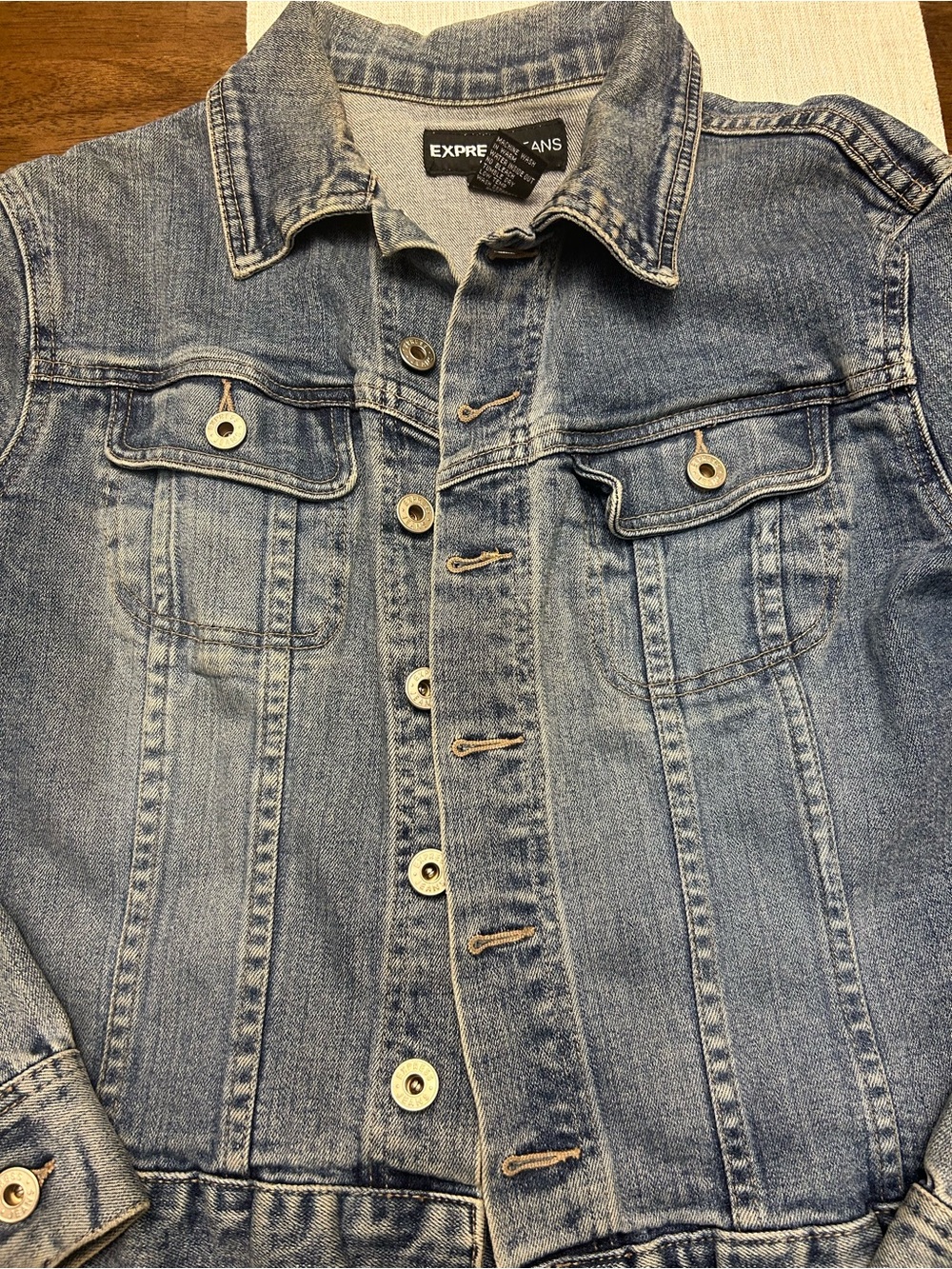 Express Men’s Light Wash Blue Denim Jacket